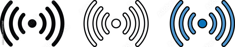 Wi-Fi, signal icon. Wlan access, wireless wifi hotspot sign. Editable Stroke. Vector illustration Wi-Fi, signal icon. Wlan access, wireless wifi hotspot sign. Editable Stroke. Vector illustration