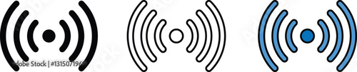 Wi-Fi, signal icon. Wlan access, wireless wifi hotspot sign. Editable Stroke. Vector illustration