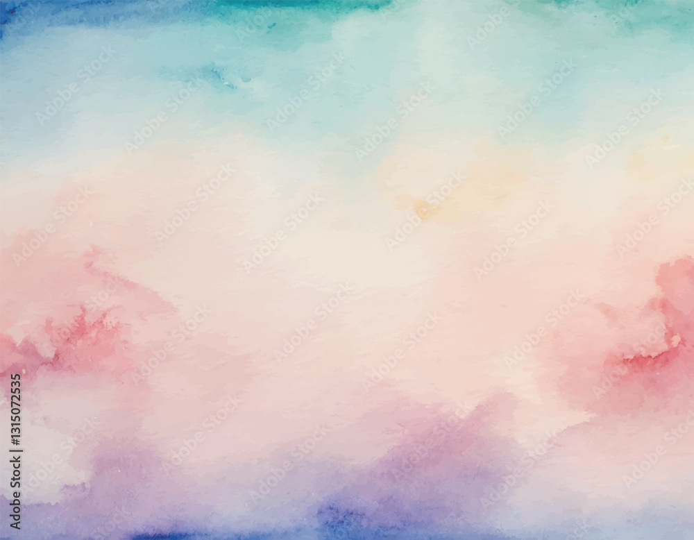 Obraz premium Watercolor hand painting colorful abstract background with paper texture