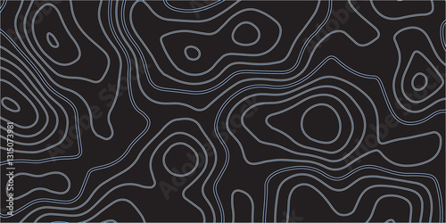 Intricate Topographic Map Design Featuring Fluid Abstract Contour Lines and Mountain Relief for Advanced Mapping Applications
