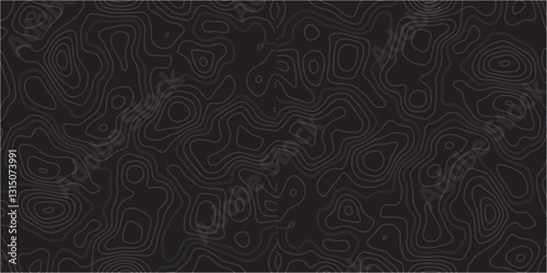 Intricate Topographic Map Design Featuring Fluid Abstract Contour Lines and Mountain Relief for Advanced Mapping Applications
