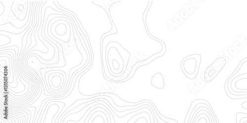 Seamless Geographic Mapping with Elevation Contours and Artistic Abstract Line Patterns for Modern Map Design

