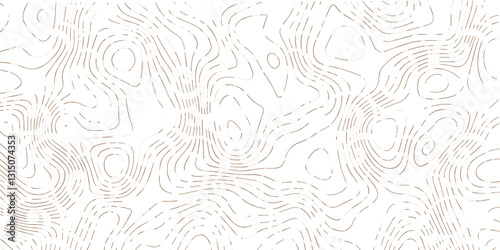 Seamless Geographic Mapping with Elevation Contours and Artistic Abstract Line Patterns for Modern Map Design

