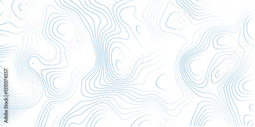 Seamless Geographic Mapping with Elevation Contours and Artistic Abstract Line Patterns for Modern Map Design

