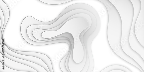 Detailed Topographic Map Illustrations with Fluid Contour Lines, Geographic Relief, and Elevation-Based Terrain Mapping
