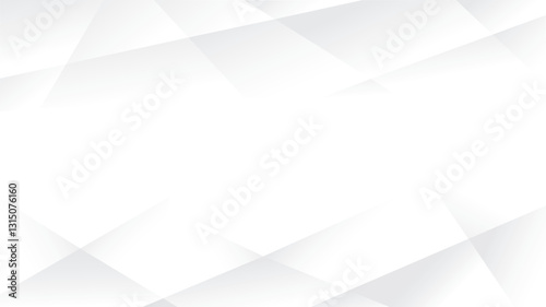 Abstract gradient white and gray background. Paper cut lines look like creases. Horizontal center space. Vector illustration. Modern geometric design.