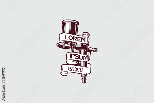 Spray gun vector image template