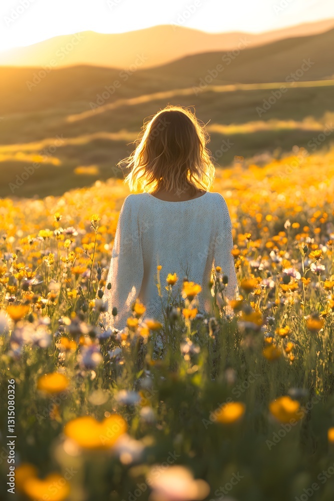 Fototapeta premium girl in the field