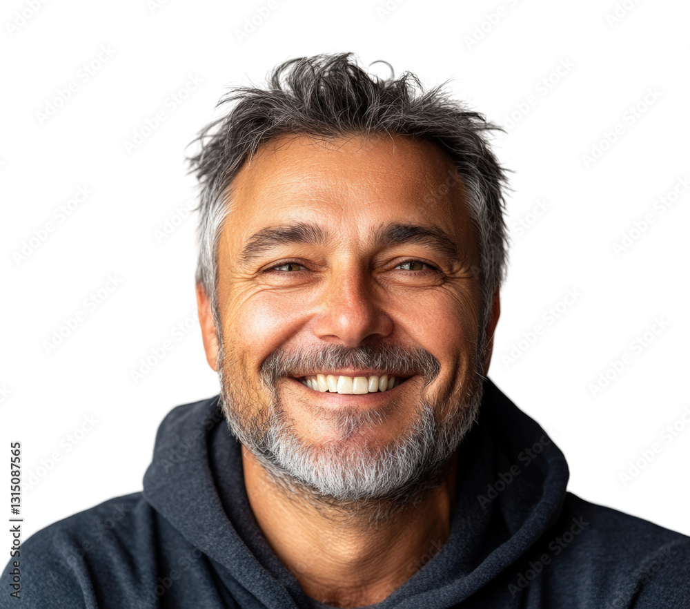 Smiling man portrait neutral isolated on transparent background, png Smiling man portrait neutral isolated on transparent background, png