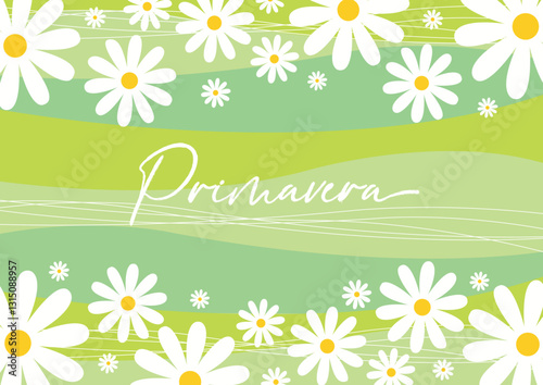 Primavera con fiori bianchi 