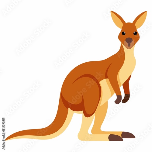 Fényképezés kangaroo  isolated on white background