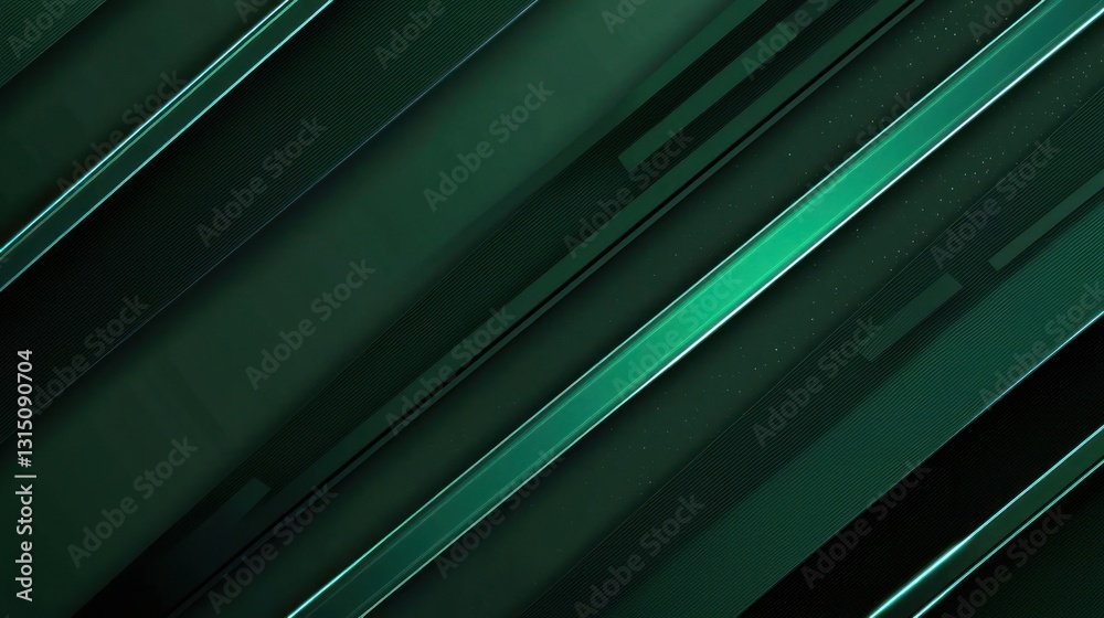 Obraz premium Abstract Green Angled Stripe Pattern On Textured Background With Subtle Highlight Edges