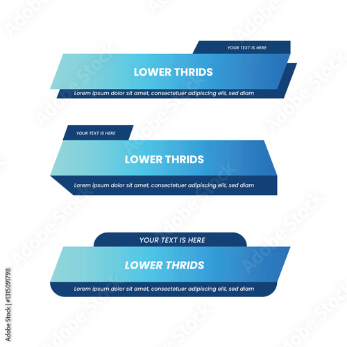 Set Lower Thrids Abstract Vector Simple Tamplate