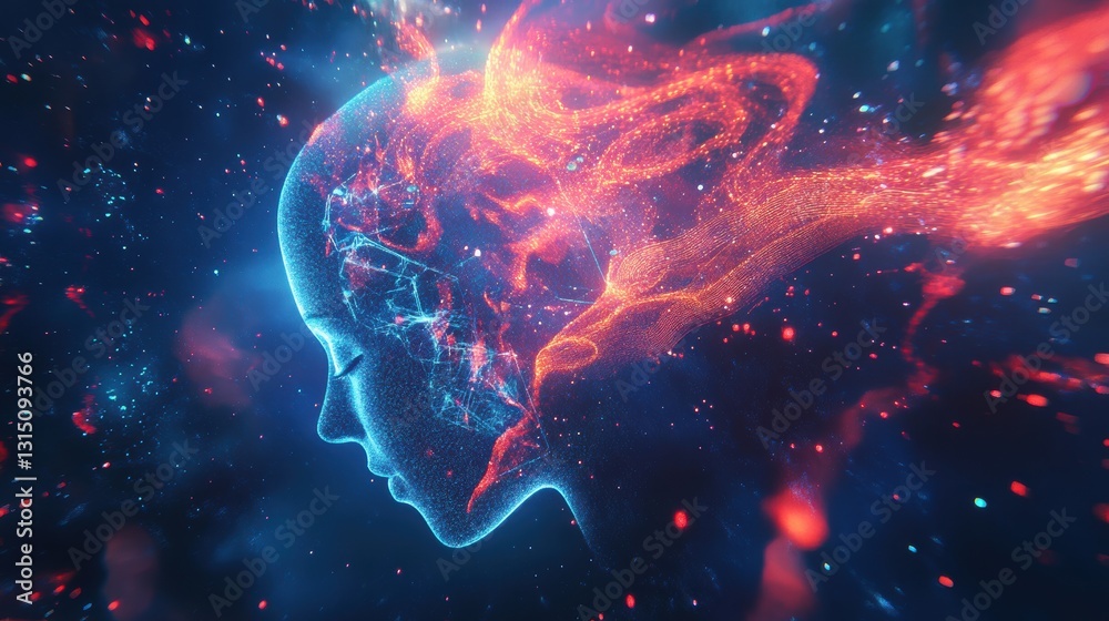 Holographic AI Mind Floating in Deep Space Holographic AI Mind Floating in Deep Space