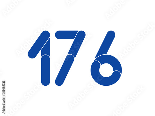 animated numbers on a green background with a combination of shapes.
