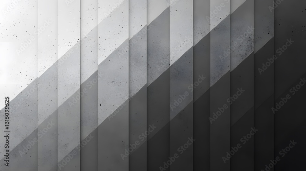 Obraz premium Geometric shadow: A series of geometric patterns is shown with the light changing in intensity. Creates the impression of depth and movement.