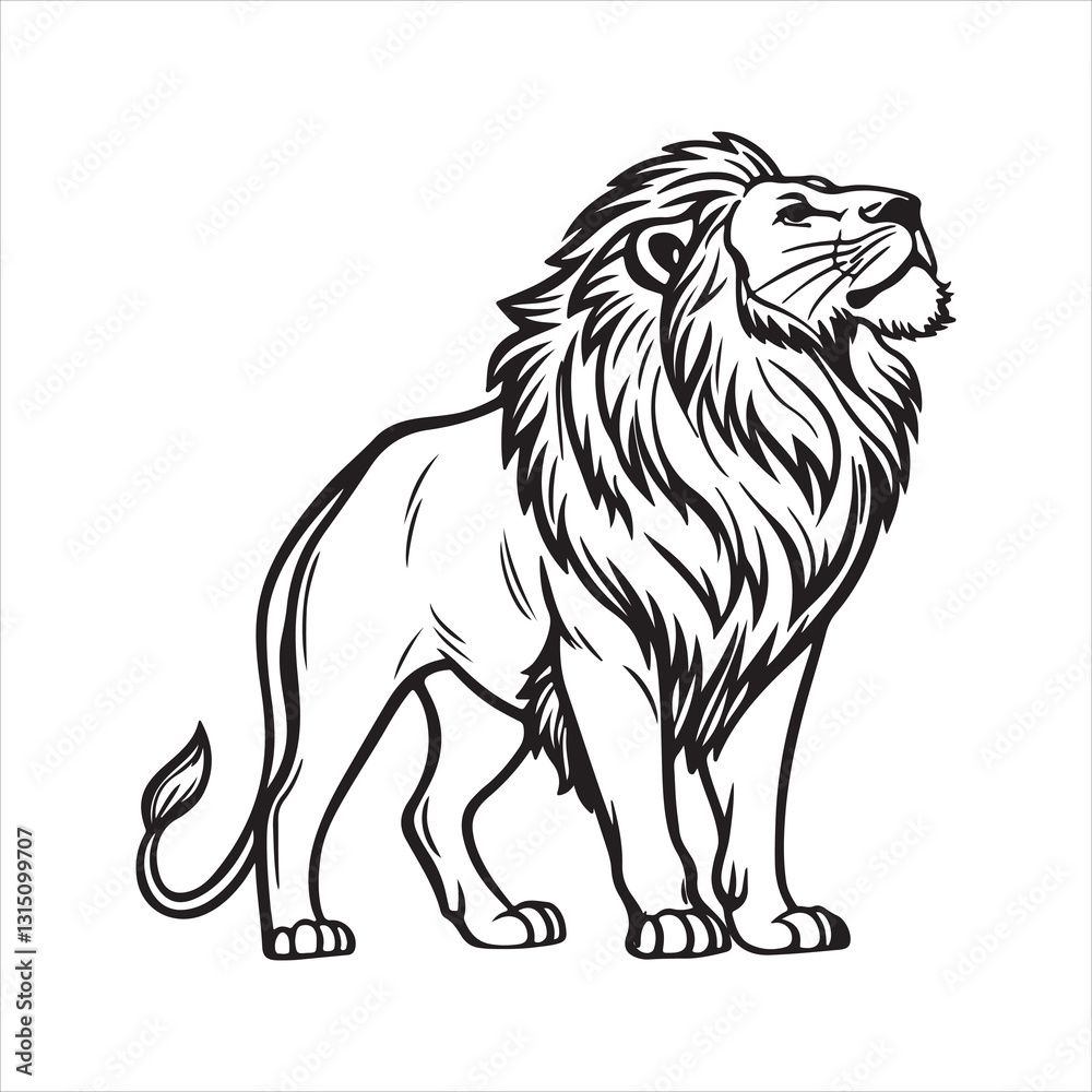 Obraz premium lion vector illustration
