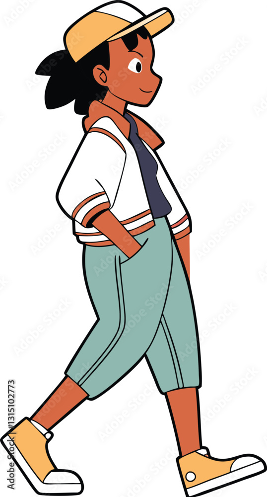 Fototapeta premium cartoon baseball player