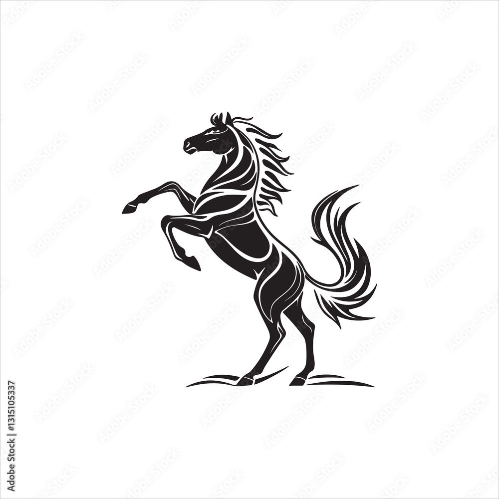 Obraz premium horse silhouette vector