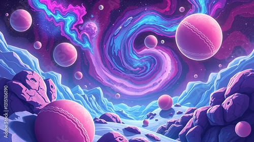 Cosmic Candy Galaxy: A Surreal Space Adventure