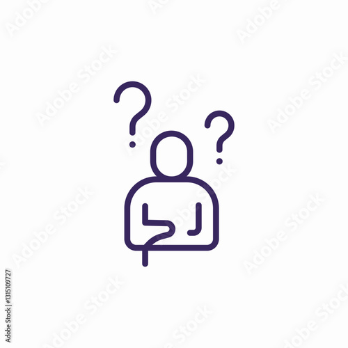 customer questions icon sign vector