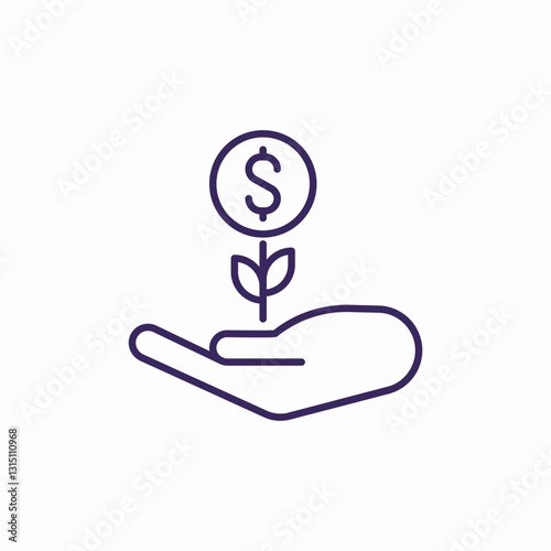 finances growth icon sign vector