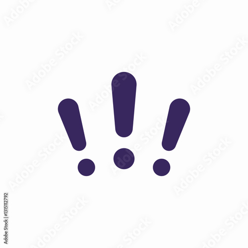 notification exclamation icon sign vector