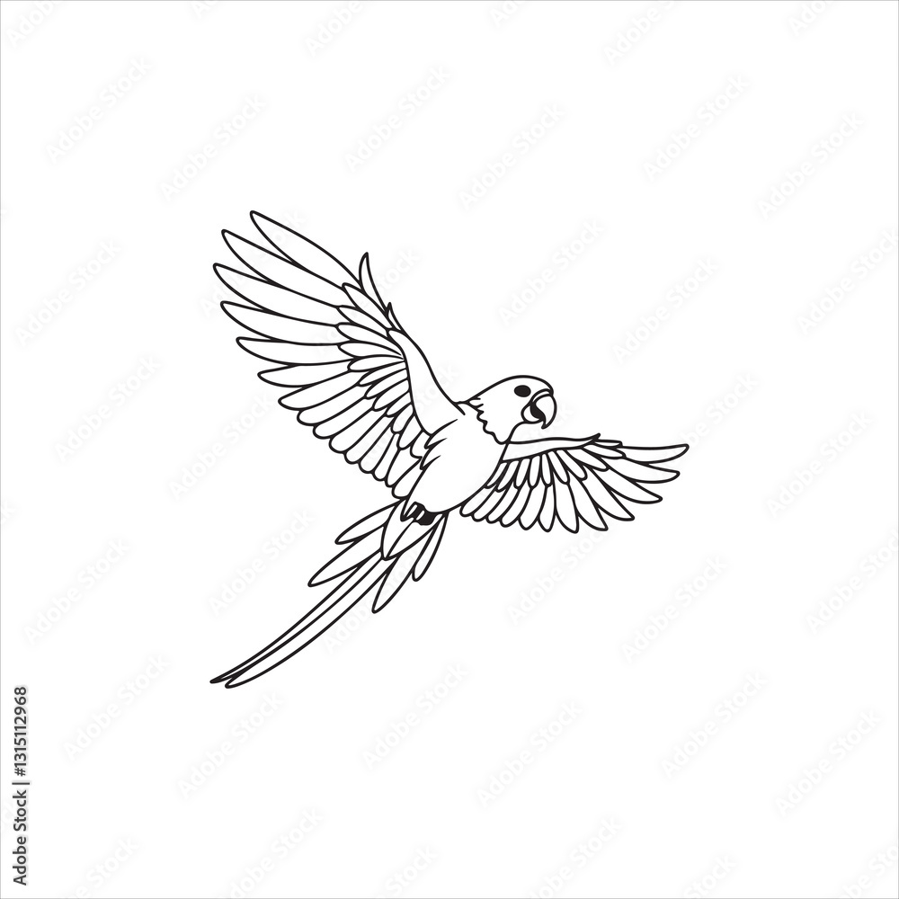 Fototapeta premium vector illustration of a bird