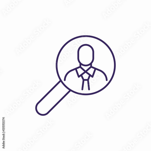profession search icon sign vector