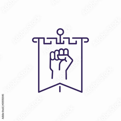 protest encouragement icon sign vector