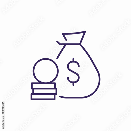 savings finances icon sign vector