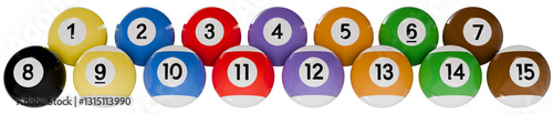 American billiard Balls illustration with PNG transparent background. Billiard balls, Amerikan Bilardo topları