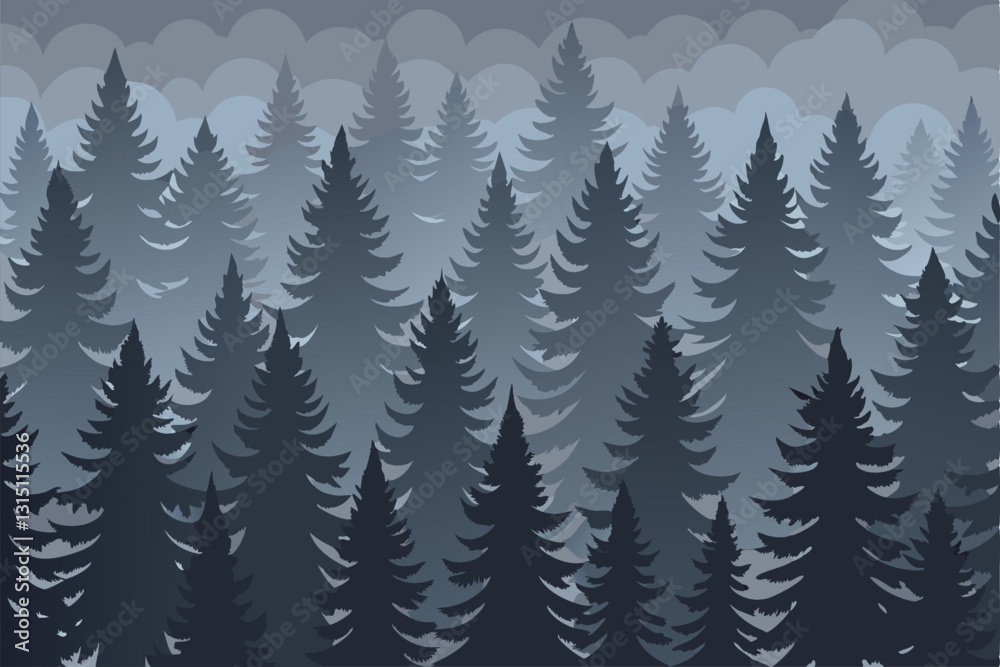 Obraz premium winter forest background