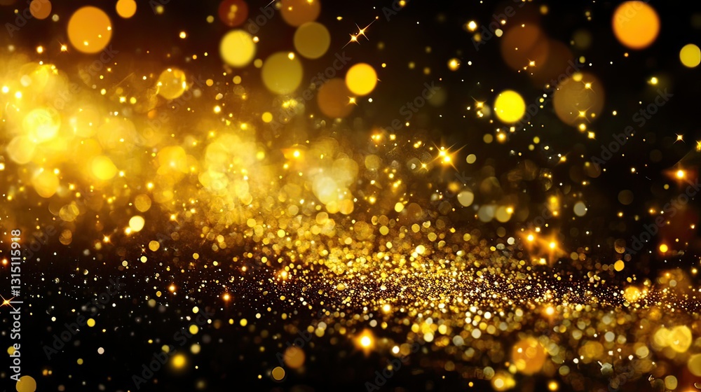 Golden sparkle an enchanting visual art celebration in an abstract setting Golden sparkle an enchanting visual art celebration in an abstract setting