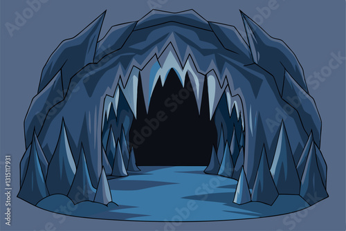 tent in the dark silhouette vector art illustration