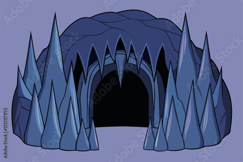 tent in the forest  silhouette vector art illustration