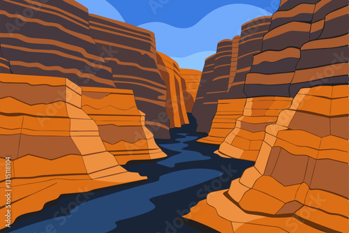landscape of the mountains