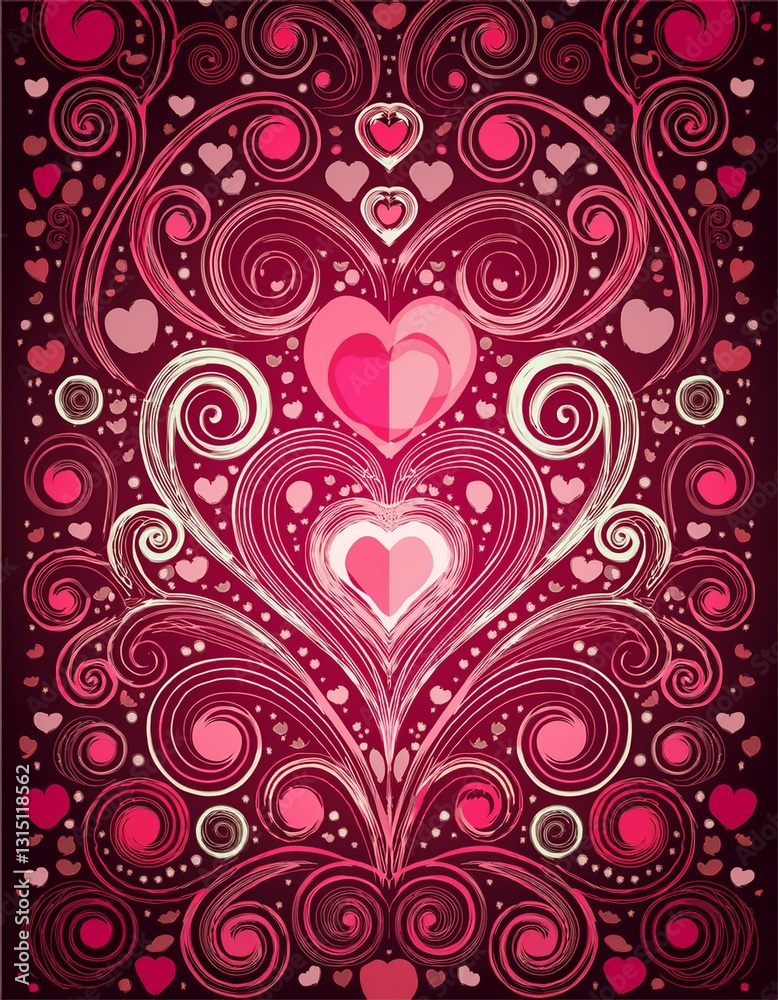 abstract background with hearts