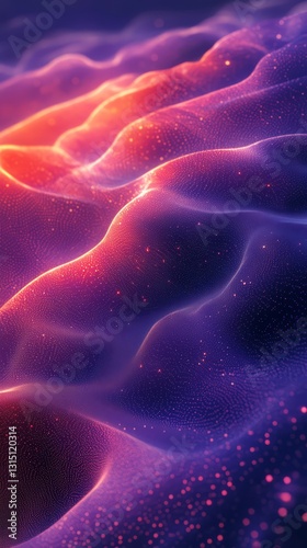 Abstract detailed futuristic shape on violet background
