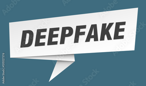deepfake banner. deepfake speech bubble, label, sticker, sign template