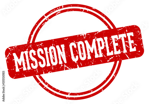 mission complete stamp