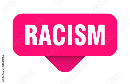 racism sticker. racism sign on transparent background