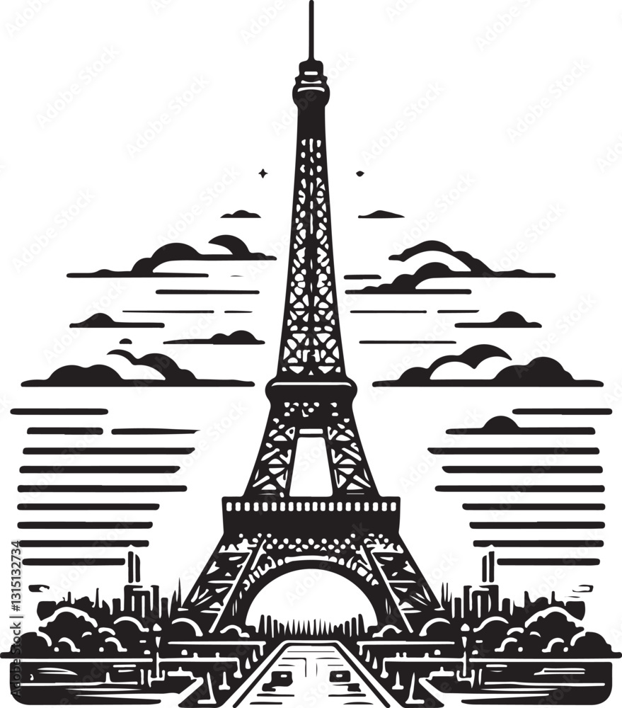 Фотография eiffel tower minimalist logo