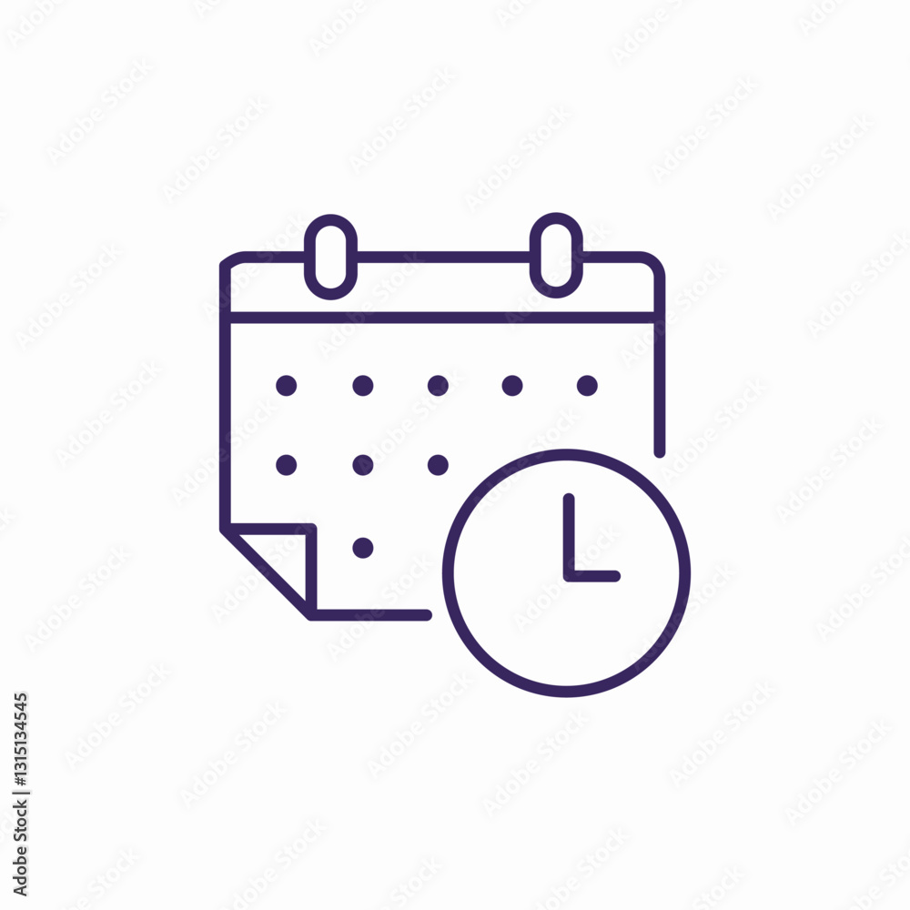 calendar event time icon sign vector