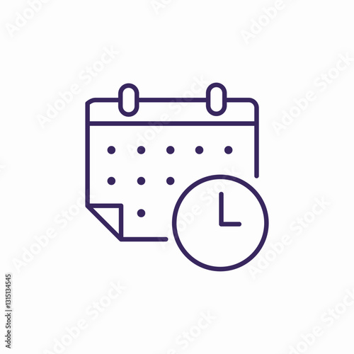 calendar event time icon sign vector