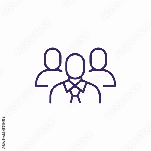 career team icon sign vector