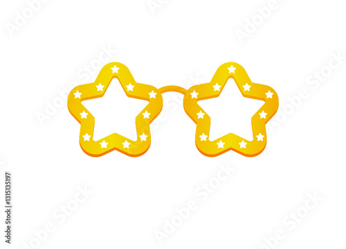 Star-shaped glasses in bright yellow with small white stars add fun to any party or event.