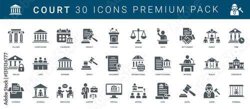 icons court concepts, courthouse verdict jury, Document International Bench Constitutional