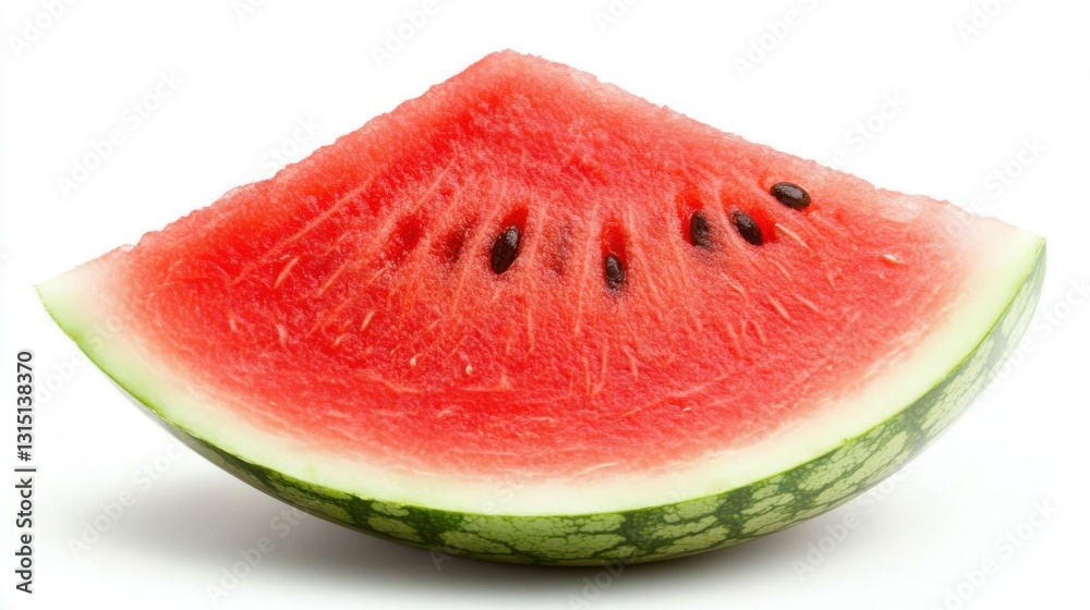 Fresh watermelon slice, white isolate background Fresh watermelon slice, white isolate background