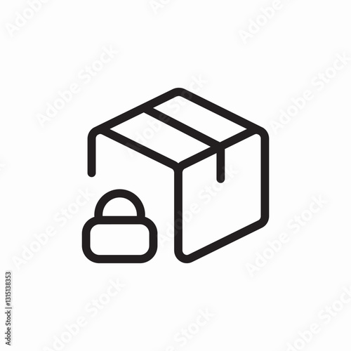 package lock icon sign vector